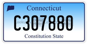 C307880  license plate in CT