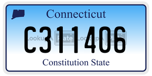 C311406 license plate in Connecticut