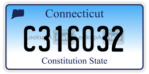 C316032 license plate in Connecticut