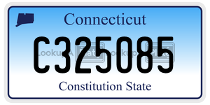 C325085  license plate in CT
