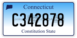 C342878  license plate in CT