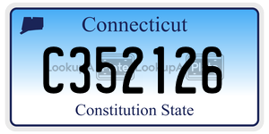 C352126 license plate in Connecticut