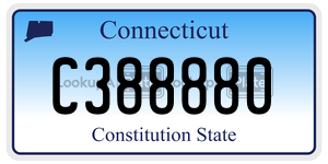 C388880 license plate in Connecticut