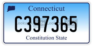 C397365  license plate in CT