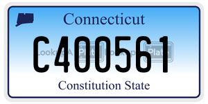C400561  license plate in CT
