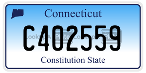 C402559  license plate in CT