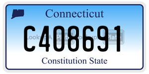 C408691 license plate in Connecticut