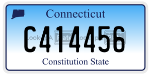C414456 license plate in Connecticut