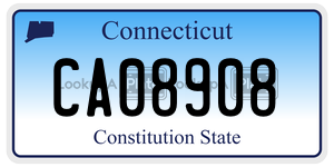 CA08908  license plate in CT