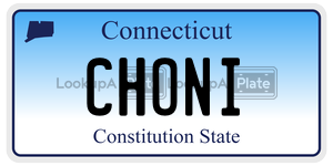 CHONI  license plate in CT