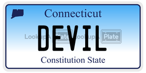 DEVIL  license plate in CT
