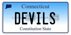 DEVILS  license plate in CT
