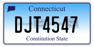 DJT4547 license plate in Connecticut