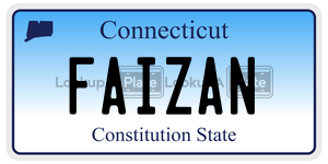 FAIZAN  license plate in CT
