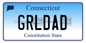 GRLDAD license plate in Connecticut