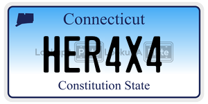 HER4X4  license plate in CT