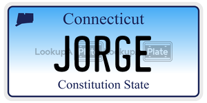 JORGE license plate in Connecticut