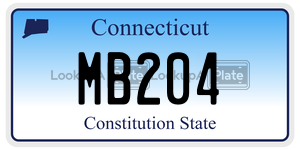 MB204 license plate in Connecticut