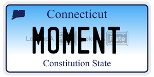 MOMENT license plate in Connecticut