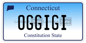 OGGIGI  license plate in CT