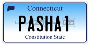 PASHA1 license plate in Connecticut