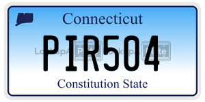 PIR504 license plate in Connecticut