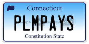 PLMPAYS license plate in Connecticut