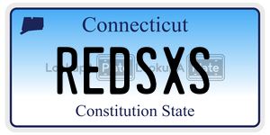 REDSXS license plate in Connecticut