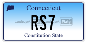 RS7 license plate in Connecticut
