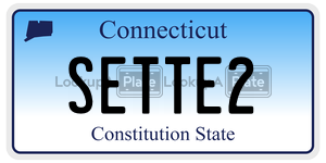 SETTE2 license plate in Connecticut