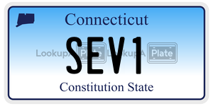 SEV1 license plate in Connecticut