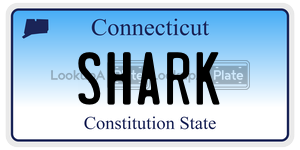 SHARK license plate in Connecticut