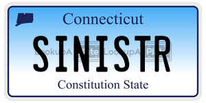 SINISTR license plate in Connecticut