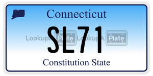 SL71  license plate in CT