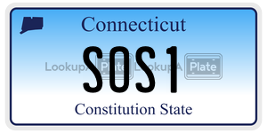SOS1 license plate in Connecticut