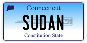 SUDAN license plate in Connecticut