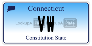 VW license plate in Connecticut
