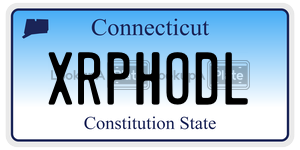 XRPHODL license plate in Connecticut