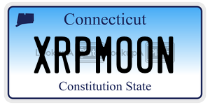 XRPMOON license plate in Connecticut
