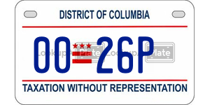 0026P  license plate in DC