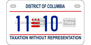1110  license plate in DC