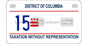15  license plate in DC