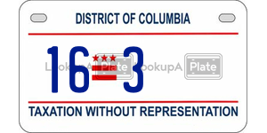 163  license plate in DC