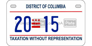 2015  license plate in DC