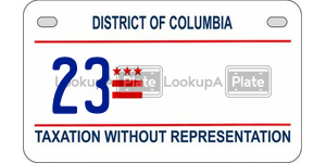 23  license plate in DC