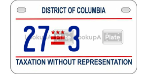 273  license plate in DC