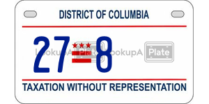 278  license plate in DC