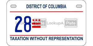 28  license plate in DC