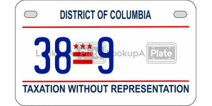 389  license plate in DC