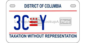 3CY  license plate in DC